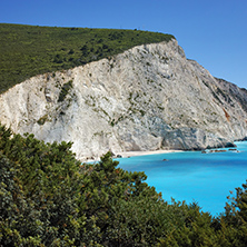 Panorama of Porto Katsiki Beach, Lefkada, Ionian Islands, Greece