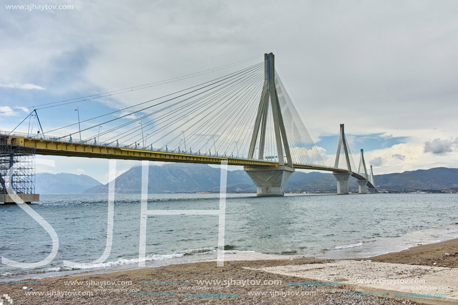 The cable bridge between Rio and Antirrio, Patra, Western Greece