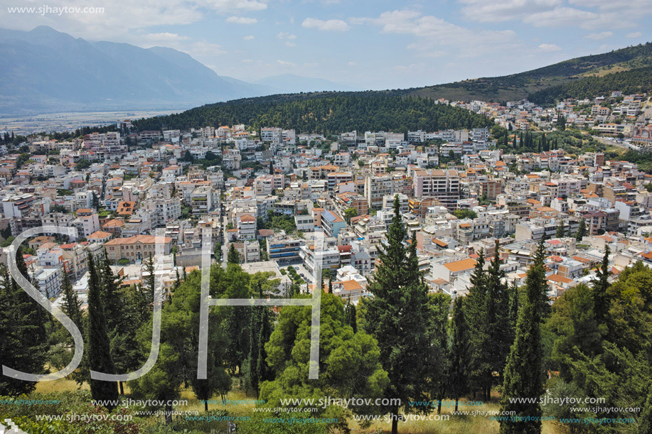 Panoramic view of Lamia City, Central Greece