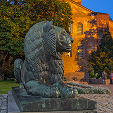 Night view of Saint Sofia Church, Bulgaria