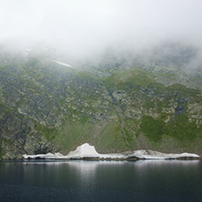 Amazing panorama of The Eye lake, The Seven Rila Lakes, Bulgaria