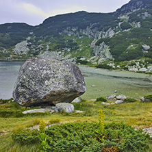 Amazing landscape of The Fish Lake, The Seven Rila Lakes, Bulgaria