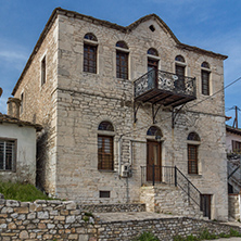 Panoramic view with old houses in village of Theologos,Thassos island, East Macedonia and Thrace, Greece