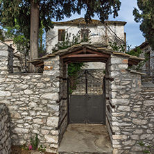 Entrance of old houses in village of Theologos,Thassos island, East Macedonia and Thrace, Greece