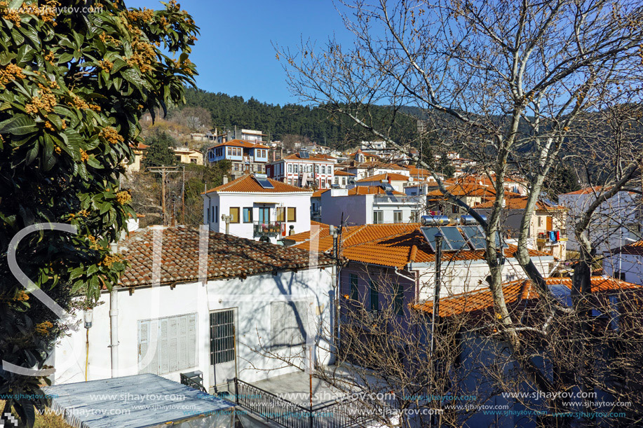 Panoramic view of old town of Xanthi, East Macedonia and Thrace, Greece