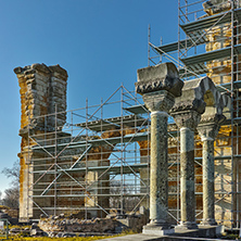 Basilica in the archeological area of ancient Philippi, Eastern Macedonia and Thrace, Greece