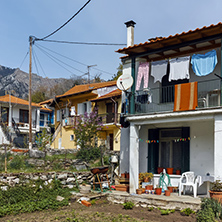 Typical house in village of Potamia, Thassos island,  East Macedonia and Thrace, Greece
