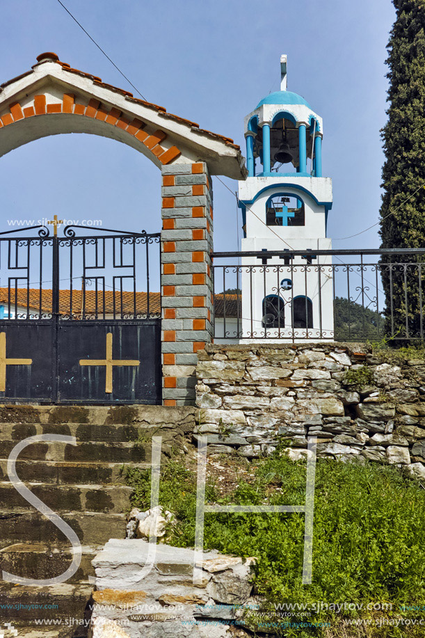 Orthodox church in village of Potamia, Thassos island,  East Macedonia and Thrace, Greece