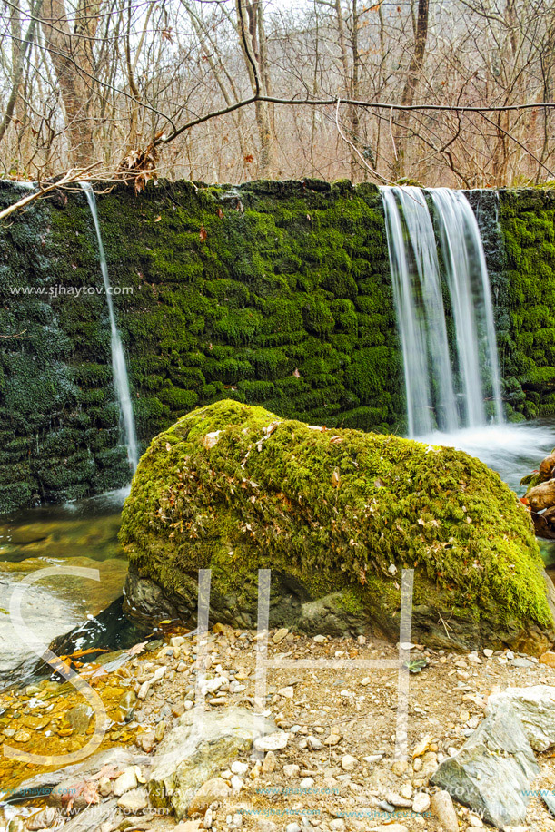 Deep forest Waterfall on Crazy Mary River, Belasitsa Mountain, Bulgaria