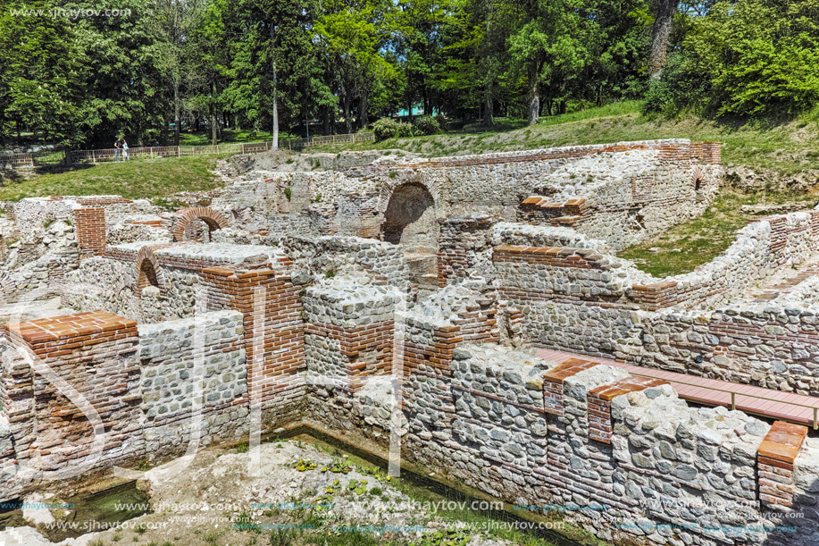 Panoramic view of The ancient Thermal Baths of Diocletianopolis, town of Hisarya, Plovdiv Region, Bulgaria