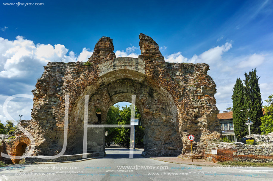 The South gate known as The Camels of ancient roman, fortifications in Diocletianopolis, town of Hisarya, Plovdiv Region, Bulgaria