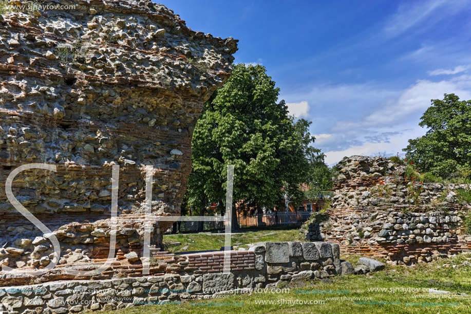 Ruins of the fortifications of the ancient Roman city of Diocletianopolis, town of Hisarya, Plovdiv Region, Bulgaria
