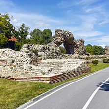 Ruins of the fortifications of the ancient Roman city of Diocletianopolis, town of Hisarya, Plovdiv Region, Bulgaria