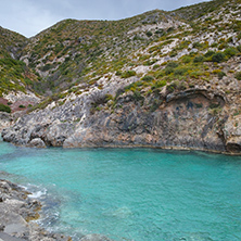 Panorama of Limnionas beach bay at Zakynthos island, Greece