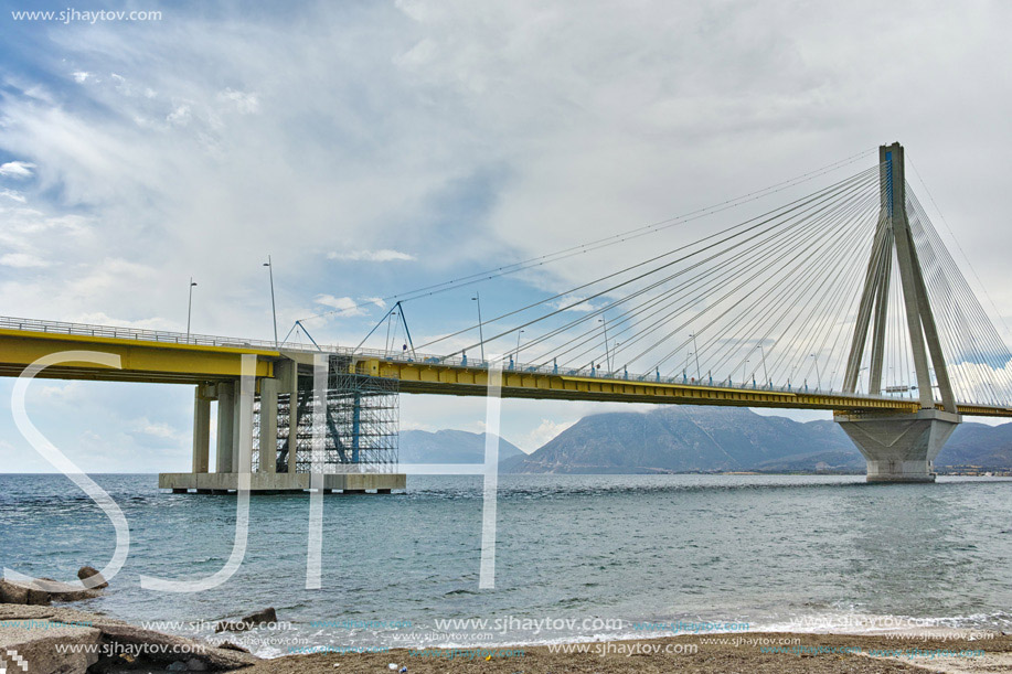 The cable bridge between Rio and Antirrio, Patra, Western Greece