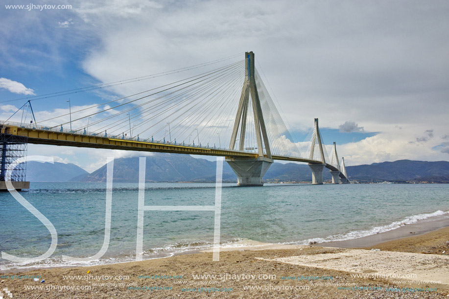 The cable bridge between Rio and Antirrio, Patra, Western Greece