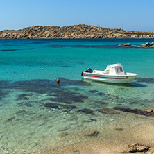 Paranga Beach on the island of Mykonos, Cyclades, Greece