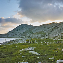 Sunset at Kamenitsa Peak And Tevno lake, Pirin Mountain, Bulgaria