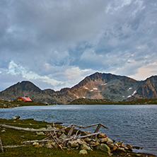 Sunset at Kamenitsa Peak And Tevno lake, Pirin Mountain, Bulgaria