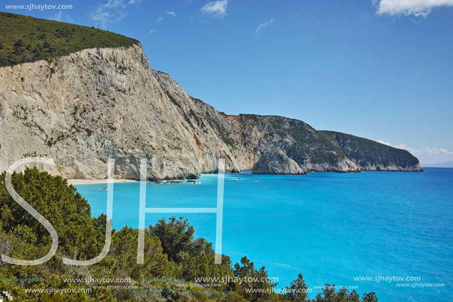 Amazing Seascape of Porto Katsiki Beach, Lefkada, Ionian Islands, Greece