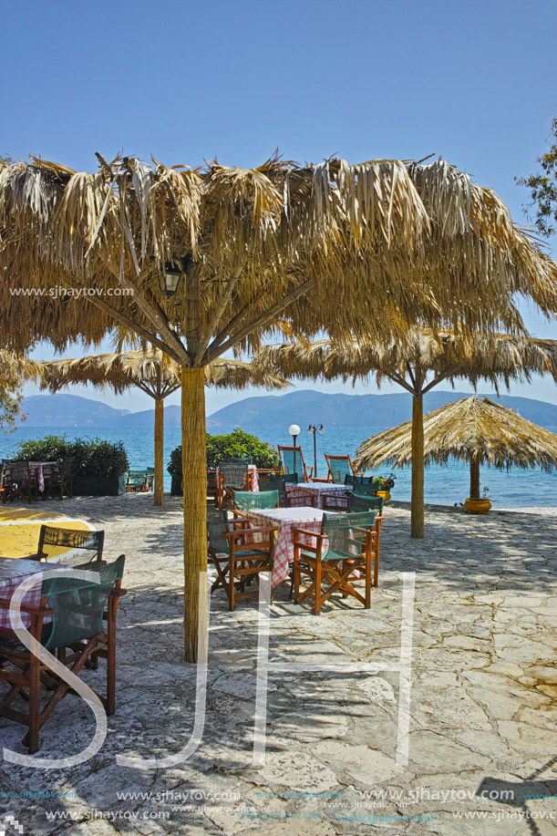 Typical greek tavern in Karavomilos Village, Kefalonia, Ionian Islands, Greece