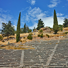 Amphitheater in Ancient Greek archaeological site of Delphi,Central Greece