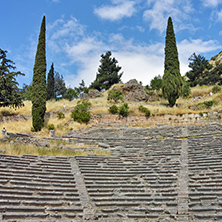 Amphitheater in Ancient Greek archaeological site of Delphi,Central Greece