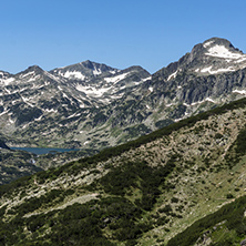 Amazing Panorama of Popovo lake, Dzhangal and Kamenitsa peaks in Pirin Mountain, Bulgaria