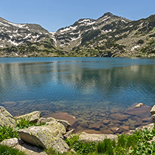 Panoramic view of Popovo lake, Pirin Mountain, Bulgaria