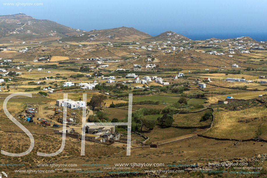 Amazing panorama of island of  Mykonos, Cyclades, Greece