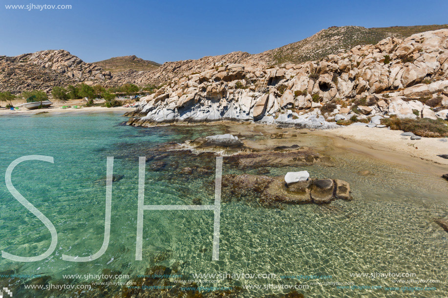 Blue Waters of kolymbithres beach, Paros island, Cyclades, Greece