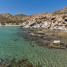 Blue Waters and  rock formations of kolymbithres beach, Paros island, Cyclades, Greece