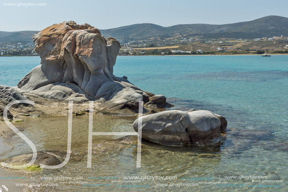 rock formations in kolymbithres beach, Paros island, Cyclades, Greece
