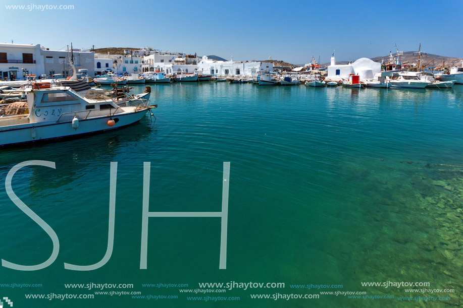 Venetian fortress and port in Naoussa town, Paros island, Cyclades, Greece