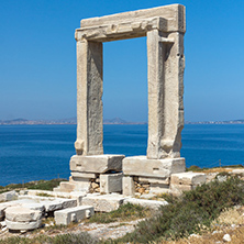 Seascape with Portara, Apollo Temple Entrance, Naxos Island, Cyclades, Greece