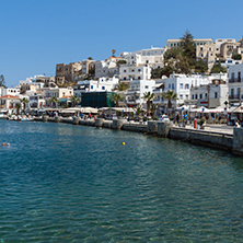 Embankment of Chora town, Naxos Island, Cyclades, Greece