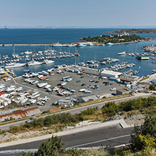 Panoramic view of Port of Sozopol Town, Burgas Region, Bulgaria