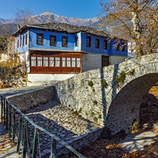 Stone bridge over small river in Moushteni near Kavala, East Macedonia and Thrace, Greece