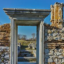 Basilica in the archeological area of ancient Philippi, Eastern Macedonia and Thrace, Greece