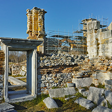 Basilica in the archeological area of ancient Philippi, Eastern Macedonia and Thrace, Greece