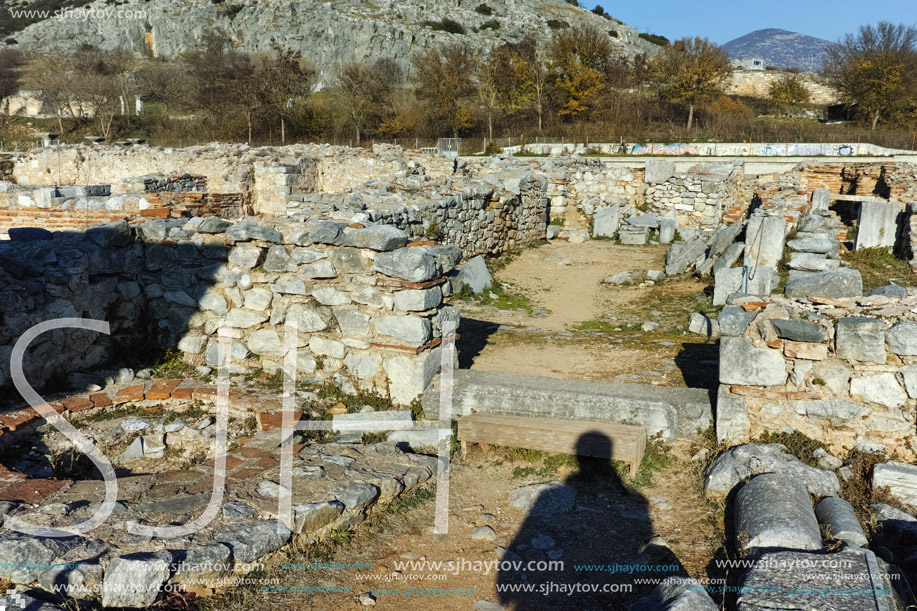Ruins in the archeological area of Philippi, Eastern Macedonia and Thrace, Greece