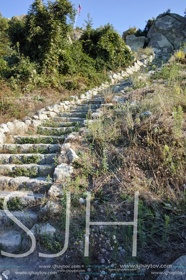 Staircase of The ancient Thracian city of Perperikon, Kardzhali Region, Bulgaria