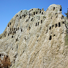Antique Thracian Sanctuary Eagle Rocks near town of Ardino, Kardzhali Region, Bulgaria