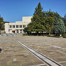 Central square of town of Momchilgrad, Kardzhali Region,  Bulgaria