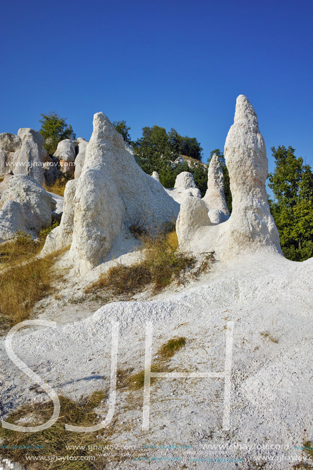 Panoramic view Rock phenomenon Stone Wedding near town of Kardzhali, Bulgaria