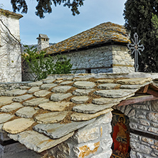 Stone roofs and old houses in village of Theologos,Thassos island, East Macedonia and Thrace, Greece