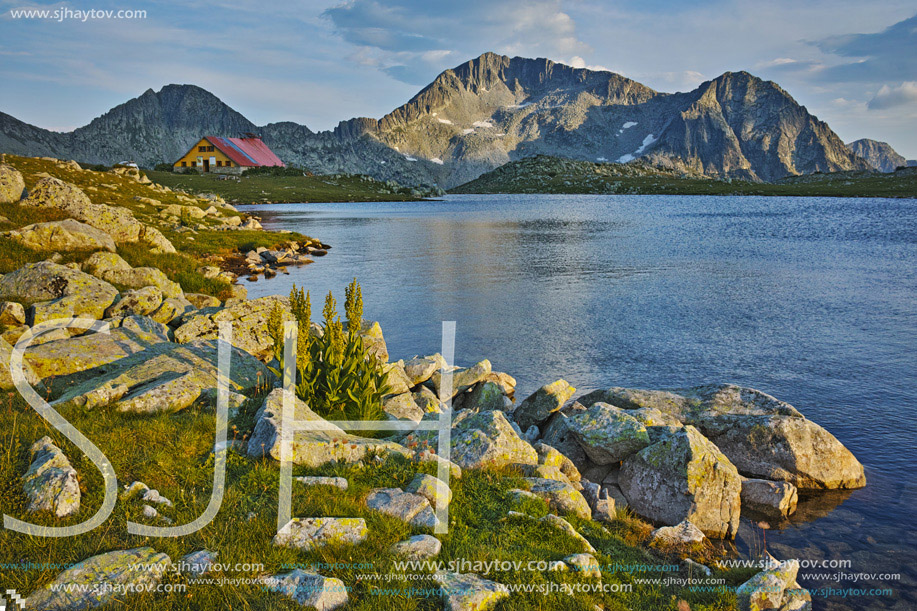 Amazing Sunset at Kamenitsa Peak And Tevno lake, Pirin Mountain, Bulgaria