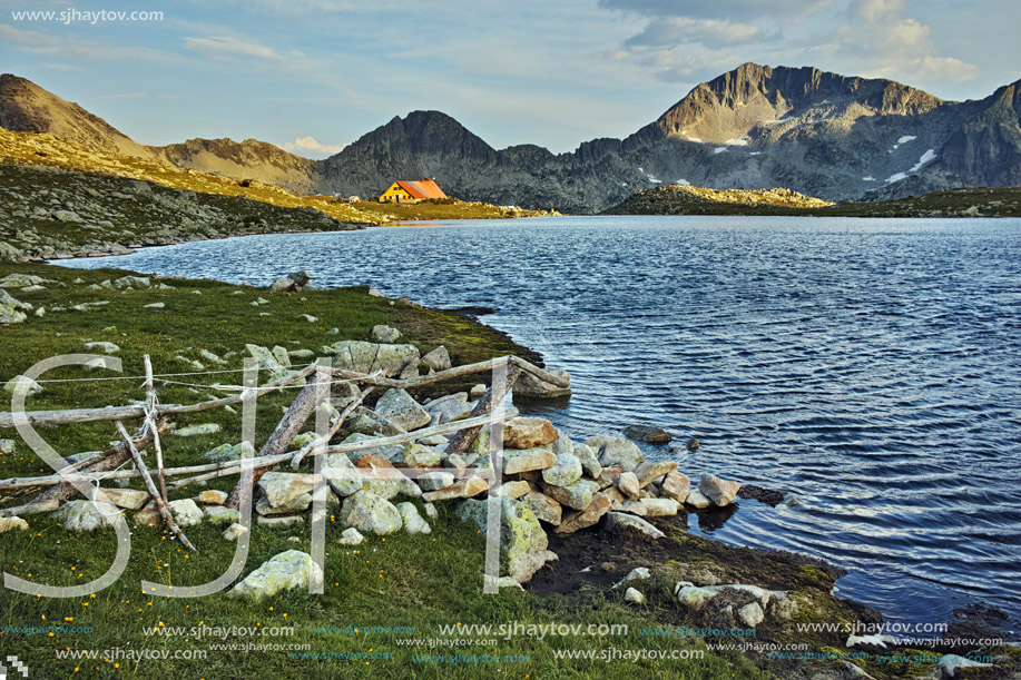 Sunset at Kamenitsa Peak And Tevno lake, Pirin Mountain, Bulgaria