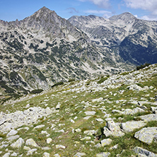 Amazing panorama to Polezhan and Dzhangal peak, Pirin mountain, Bulgaria