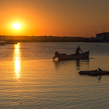 Sunset on port of Sozopol, Burgas Region, Bulgaria
